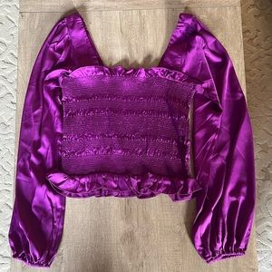 Vestique Purple Satin Top